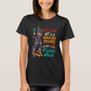 Vintage Retro Behielt Ruhe Miniatur Pinscher nicht T-Shirt