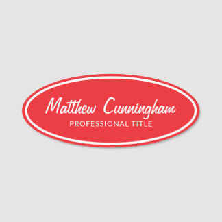 Vintage Retro Benutzerdefiniertes Logo Mitarbeiter Namensschild