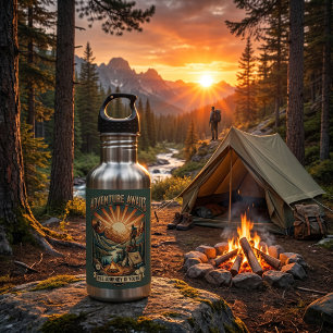 Vintage Retro Berg Camping Wandern Outdoor Edelstahlflasche