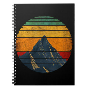 Vintage Retro Bergsteigen Wandern Bergsteiger Notizblock