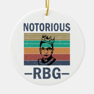 Vintage Retro Berüchtigte RBG Ruth Bader Ginsburg Keramik Ornament