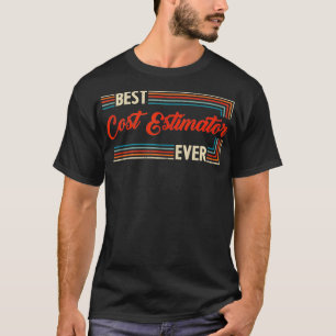 Vintage Retro Best Cost Estimator Ever Worlds Grev T-Shirt