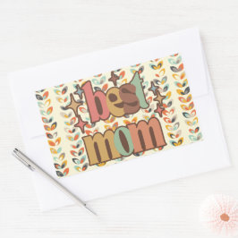 Vintage Retro Best Mama Rechteckiger Aufkleber