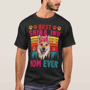 Vintage Retro Best Shiba Inu Mama je Niedliche Hun T-Shirt