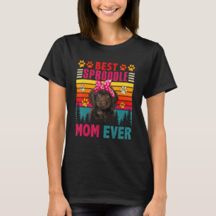 Vintage Retro Best Sproodle Mama je Niedlicher Dog T-Shirt