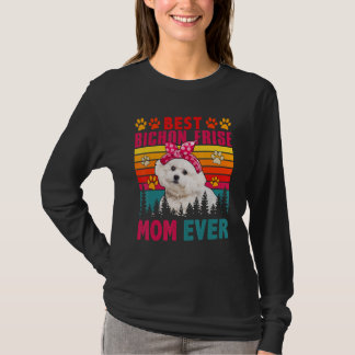 Vintage Retro Beste Bichon Frise Mama Allerliebste T-Shirt