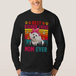 Vintage Retro Beste Bichon Frise Mutter Allerliebs T-Shirt