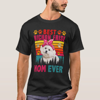 Vintage Retro Beste Bichon Frise Mutter Allerliebs T-Shirt