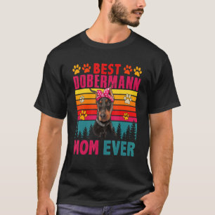 Vintage Retro Beste Dobermann-Mutter Aller Zeiten T-Shirt