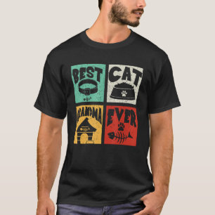 Vintage Retro Beste Katze Oma jemals passender Bes T-Shirt