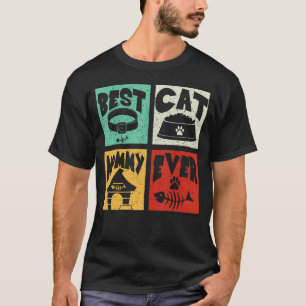Vintage Retro Beste Katzenmama Ever passende Besit T-Shirt