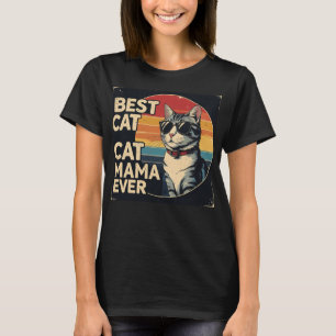 Vintage Retro Beste Katzenmama überhaupt Lustiger T-Shirt