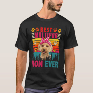 Vintage Retro Beste Maltipoo Mama je Niedlicher Do T-Shirt