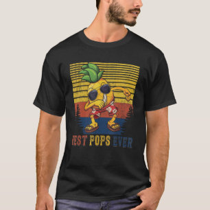 Vintage Retro Beste Pops Ever Dabbing Ananas Fam T-Shirt