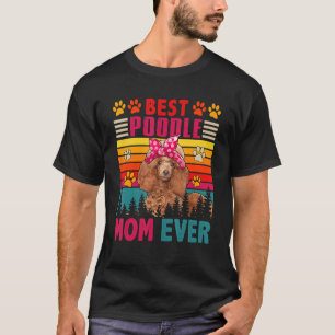 Vintage Retro Beste Pudel-Mutter Aller Zeiten Süße T-Shirt