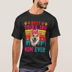 Vintage Retro Beste Shiba Inu Mama Allerliebste Hu T-Shirt