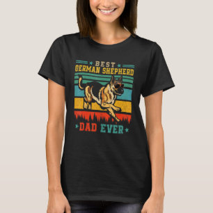 Vintage Retro Bester Deutscher Schäferhund-Vater ü T-Shirt