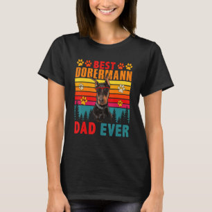 Vintage Retro Bester Dobermann-Vater Aller Zeiten T-Shirt
