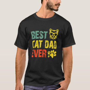 Vintage Retro Bester Katzenvater Aller Zeiten Kat T-Shirt