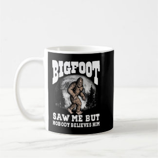 Vintage Retro Bigfoot hat mich gesehen, aber niema Kaffeetasse