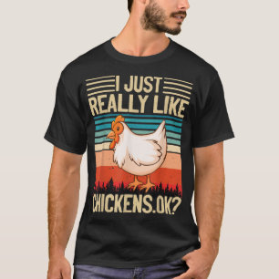 Vintage Retro Bird Gift Tee I Just Really Like Chi