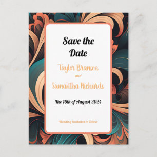 Vintage Retro Blumenmuster Postkarte