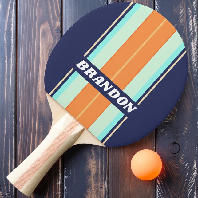 Vintage Retro-Board-Streifen mit Namen Tischtennis Schläger (Von Creator hochgeladen)