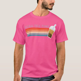 Vintage Retro Boba Tea Time Bubble Tea T-Shirt