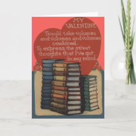 Vintage Retro Book Lovers Valentine Card Feiertagskarte