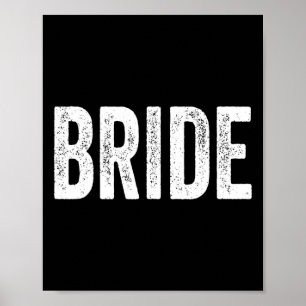 Vintage Retro Braut Brautjunggesellinnenabschied-P Poster