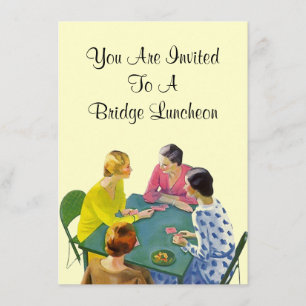 Vintage Retro-Brücke Lunchparty-Einladungen Einladung