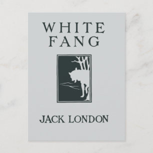 Vintage-Retro-Buchcover White Fang Jack London Postkarte