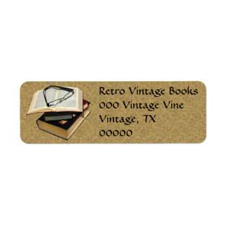 Vintage Retro Bücher Etiketten Avery Labels