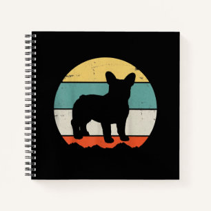 Vintage Retro Bulldog Geschenk für Hundepapa Hunde Notizbuch