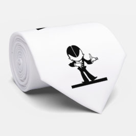 Vintage Retro-Cartoon Schwarzweiß-Comicen Krawatte