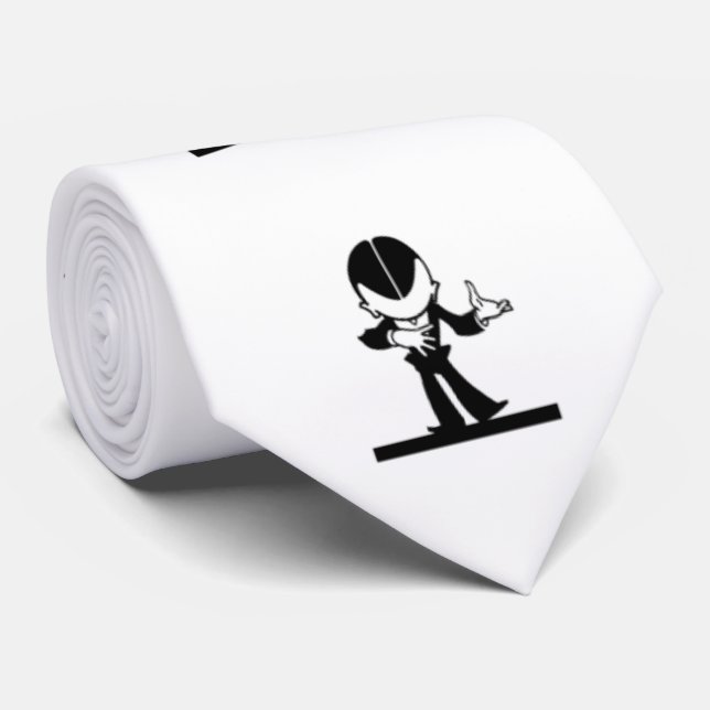 Vintage Retro-Cartoon Schwarzweiß-Comicen Krawatte (Gerollt)
