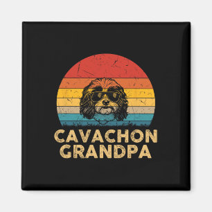 Vintage Retro Cavachon Opa Hunde Liebhaber Pfote V Magnet