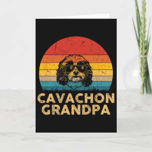Vintage Retro Cavachon Opa Hundeliebhaber Pfote Pa Karte