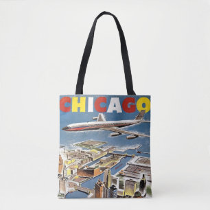 Vintage Retro Chicago Reise Tourismus Flugzeug