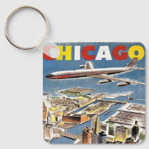 Vintage Retro Chicago Reise Tourismus Flugzeug