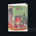 Vintage Retro Christmas Greeting Card Feiertagskarte<br><div class="desc">Vintage Retro Christmas Morn Greeting Card</div>