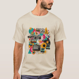 Vintage Retro Collage Ästhetik Grafik T-Shirt Kl