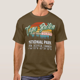 Vintage Retro Color Cape Breton Highlands National T-Shirt