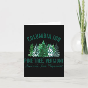 Vintage Retro Columbia Inn Ne Baum Vermont Frohe W Karte