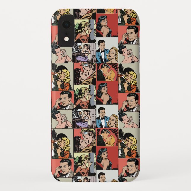 Vintage Retro-Comic-Liebe Case-Mate iPhone Hülle (Rückseite)