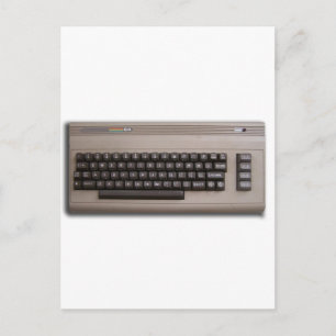 Vintage Retro Computer-Tastatur ? Postkarte