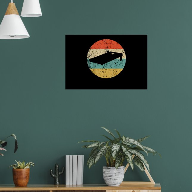 Vintage Retro Cornhole-Platte Poster (Wohnzimmer 1)