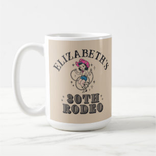Vintage Retro Cowgirl 30. Geburtstagsfeier Kaffeetasse