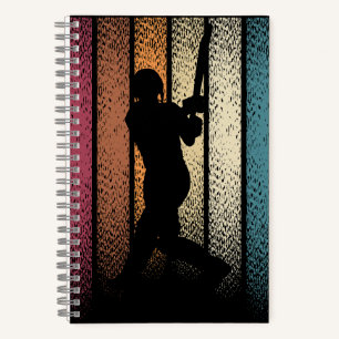 Vintage Retro-Cricket Notizbuch