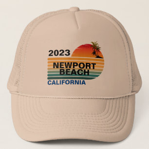 VINTAGE RETRO CUSTOM NEWPORT BEACH KALIFORNIEN TRUCKERKAPPE